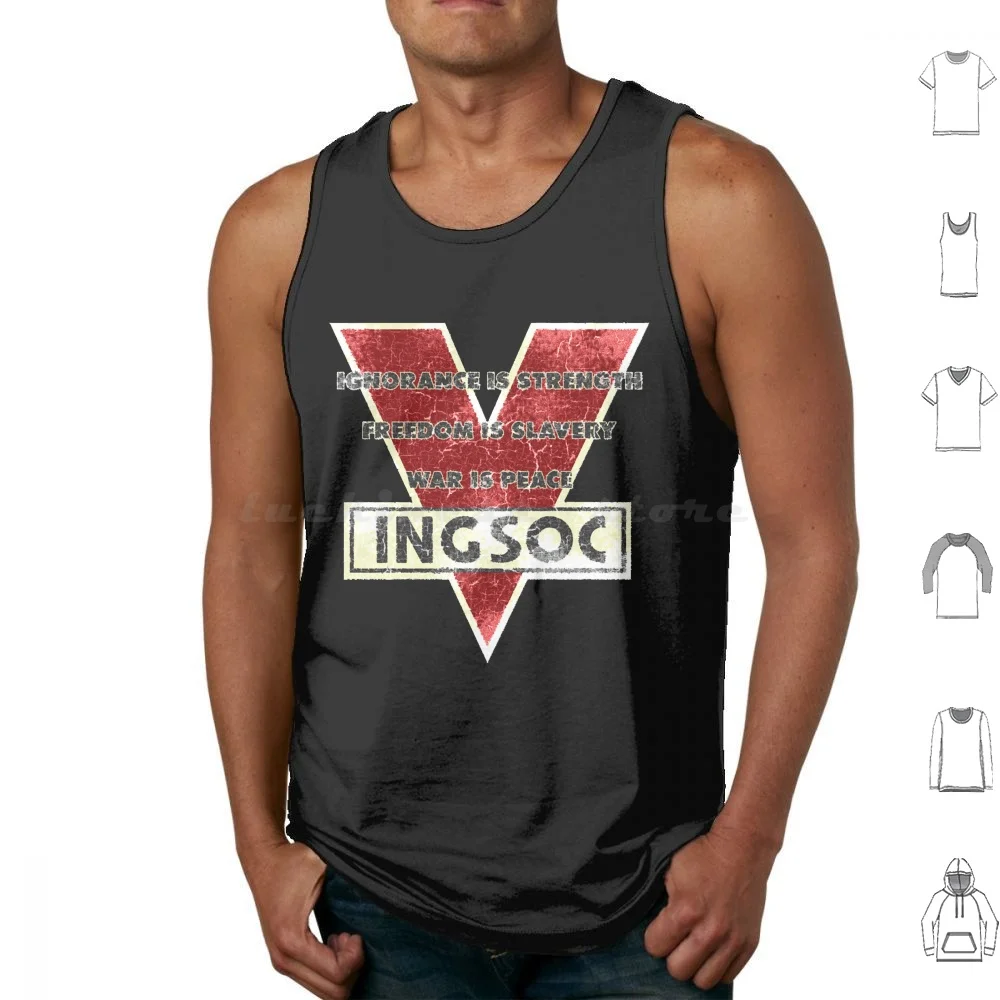 Ignorance Is Strength Tri Blend Tank Tops Vest Sleeveless Ignorance Is Strength 1984 Is Slavery War Is Peace Orwell George