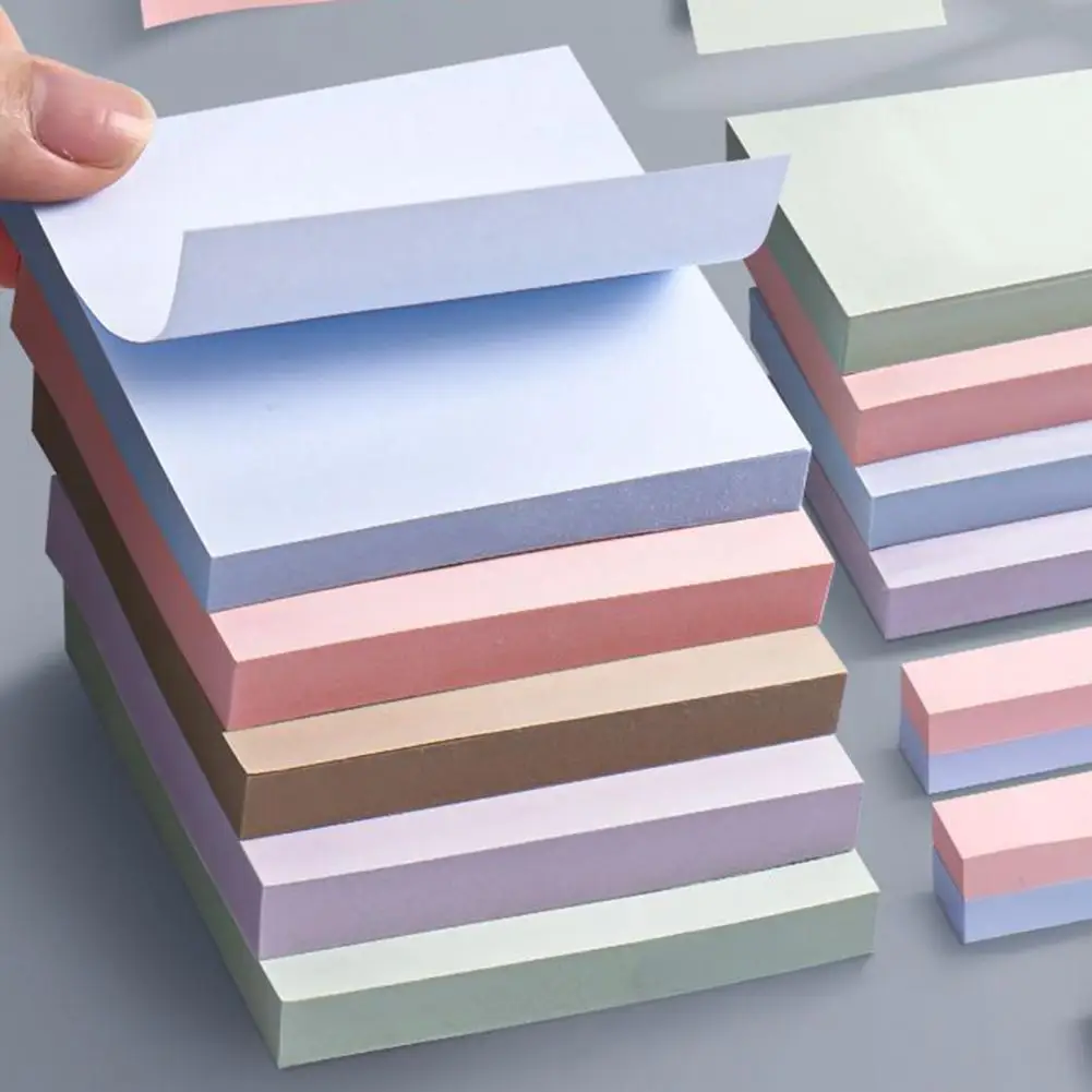 Smooth Writing Memo Notes Morandi Colored Memo Notes Pad Smooth Writing Paper Adhesive Indexing Decorating Notebooks for Office