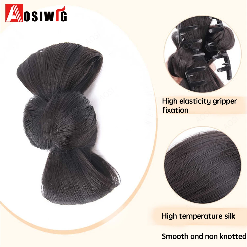 الاصطناعية المشبك نوع Bowknot كعكة الشعر مع مشبك منقار البط أنيقة وطبيعية الريشة رئيس ذيل حصان وصلات شعر للنساء