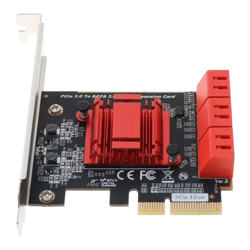 6 Ports PCI-E to Expansion Card for Desktop PC Support for Windows 10/8