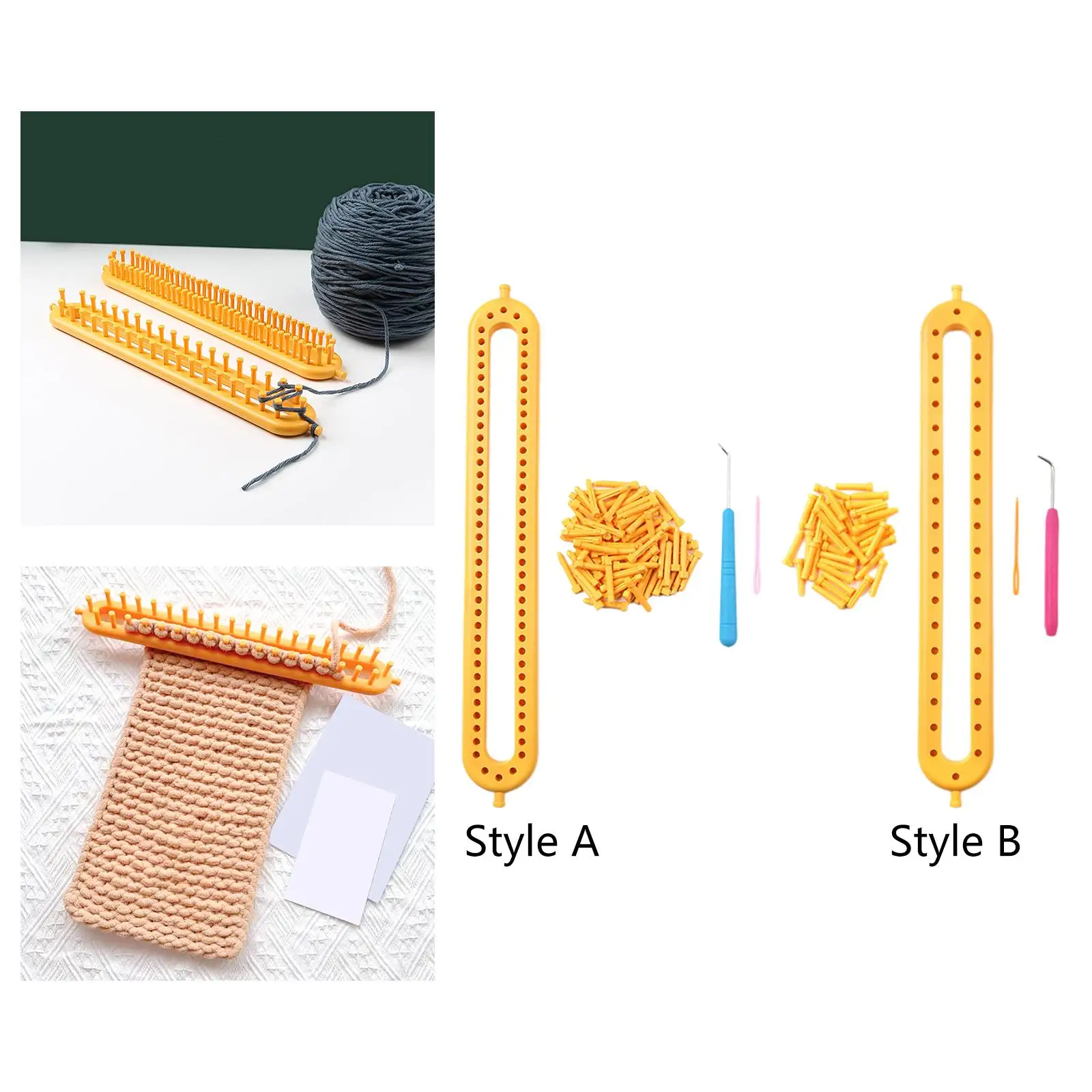 Knitting Loom Set DIY Machine Knitter Tool Kit Crochet Loom for Blanket Hat