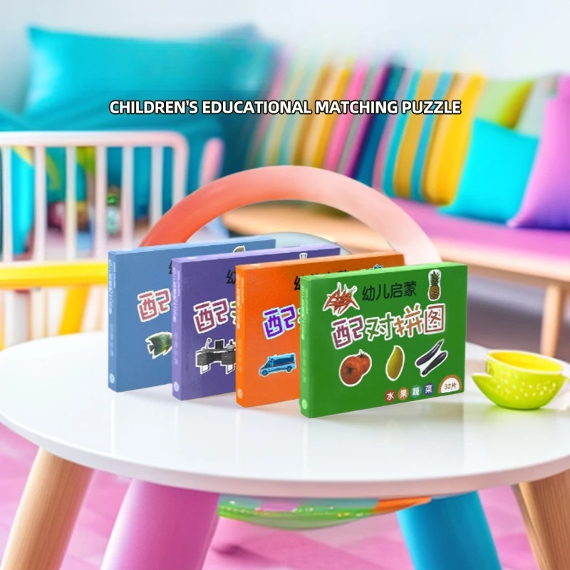 Montessori-Spielzeug, Kinder-Puzzle-Spielzeug für Kinder, Tiere, Obst-LKW, Grafikkarte, passende Spiele für Mädchen ab 3–5 Jahren