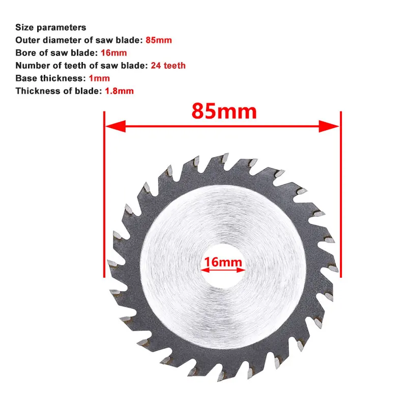 85mm Miter Saw Blade,T-tooth Miter Saw Blade,Wood Cutting Blade,for cutting wood boards,not easy to clip saws