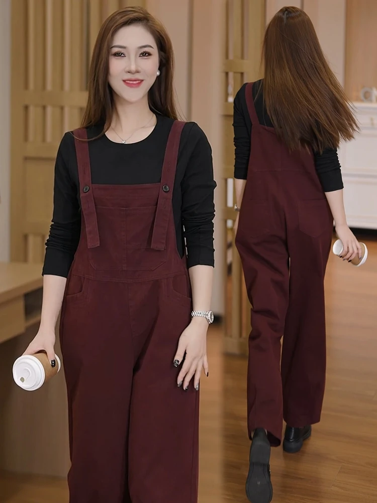 

Повседневный цельный костюм, женские брюки с высокой талией и бретельками, длинная футболка све, утягивающая модная осенняя новинка, комплект из двух предметов