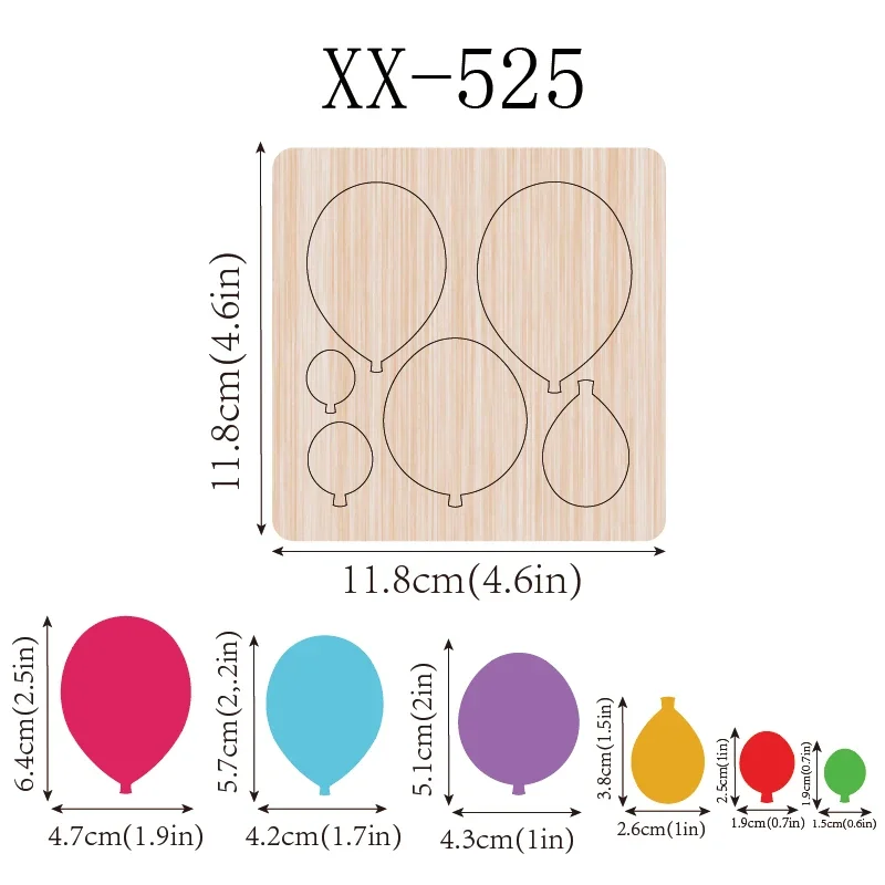 Super Attractive Wooden Cutting Dies Set with Multiple Sizes - Flower petal .etc Shapes Compatible with Most Machines