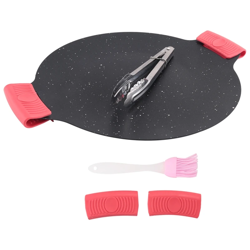

Non-Stick Korean Barbecue Plate Barbecue Meat Pot Flat Electric Barbecue Plate 28Cm 1Set