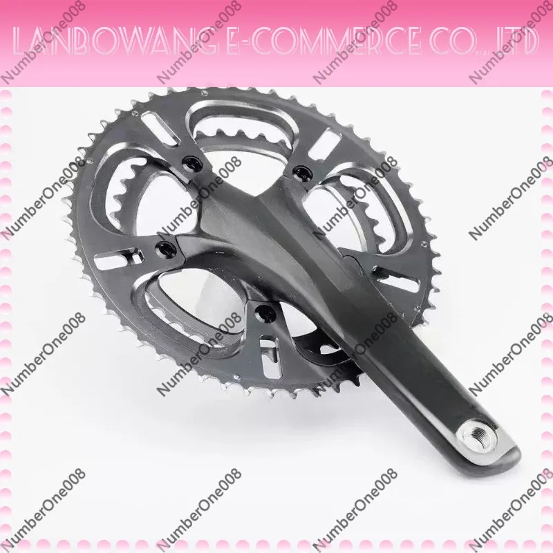 Carbon Fiber Road Bike Crankset 170mm, Lightweight CNC Aluminum Chainring Bicycle Crank Arm for 10-12 Speed