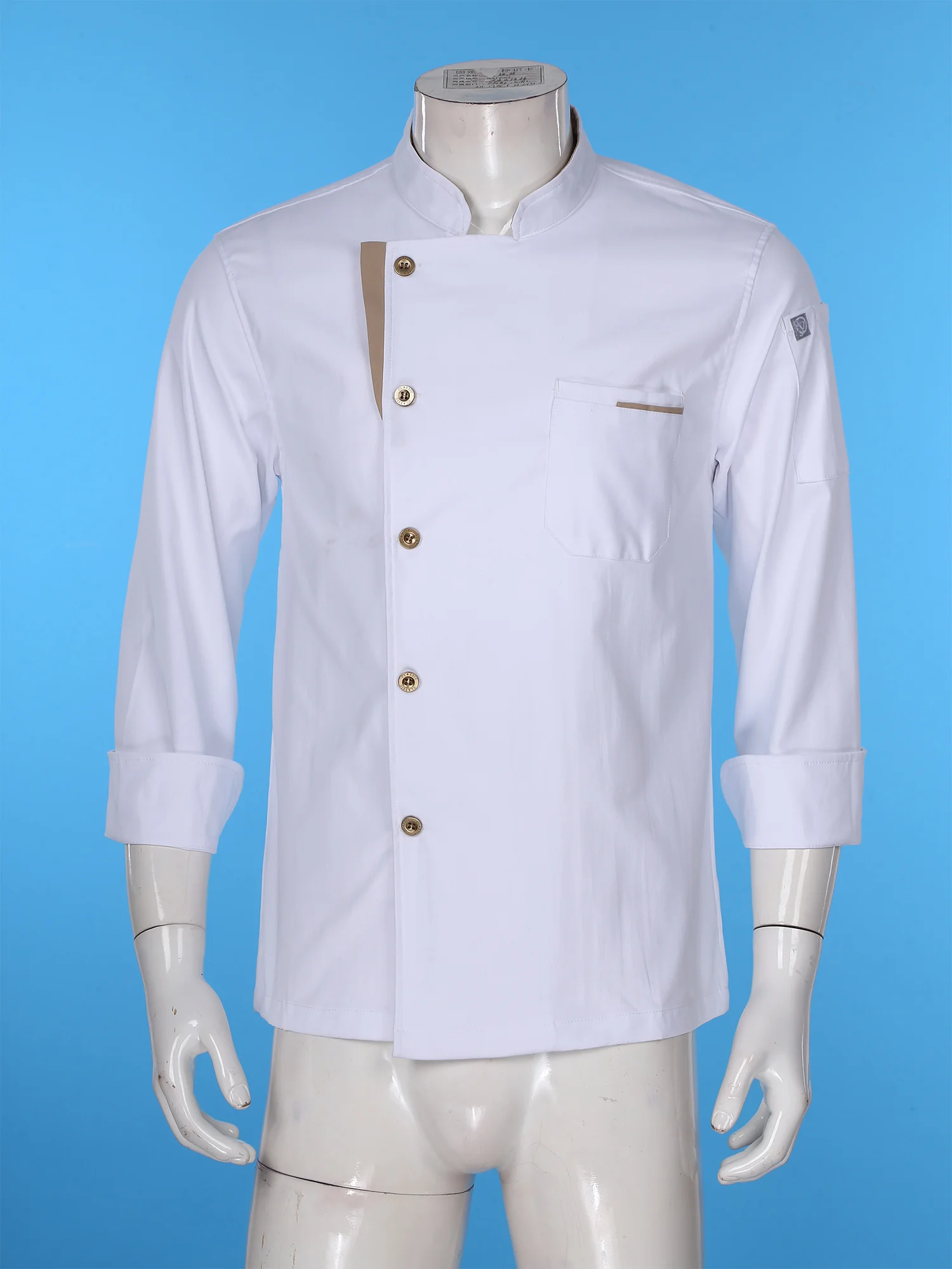 Unisex Chef Jacket Kitchen Hotel Cafe Cooking Work Clothes Short Sleeve Cook Shirts Button Chef Shirts Tops for Man Women