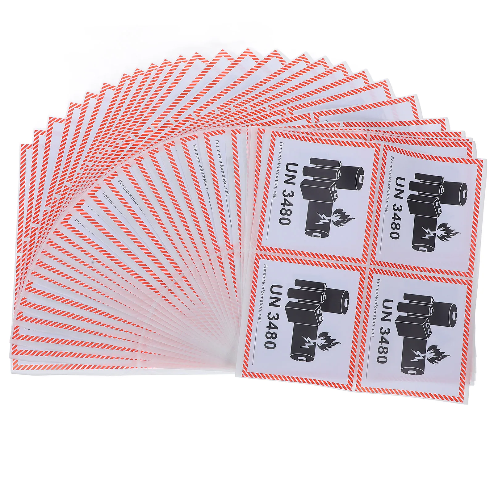 Fireproof Labels Copper-Plated Adhesive Stickers For Shipping Warning Un3480 Safety Label Waterproof