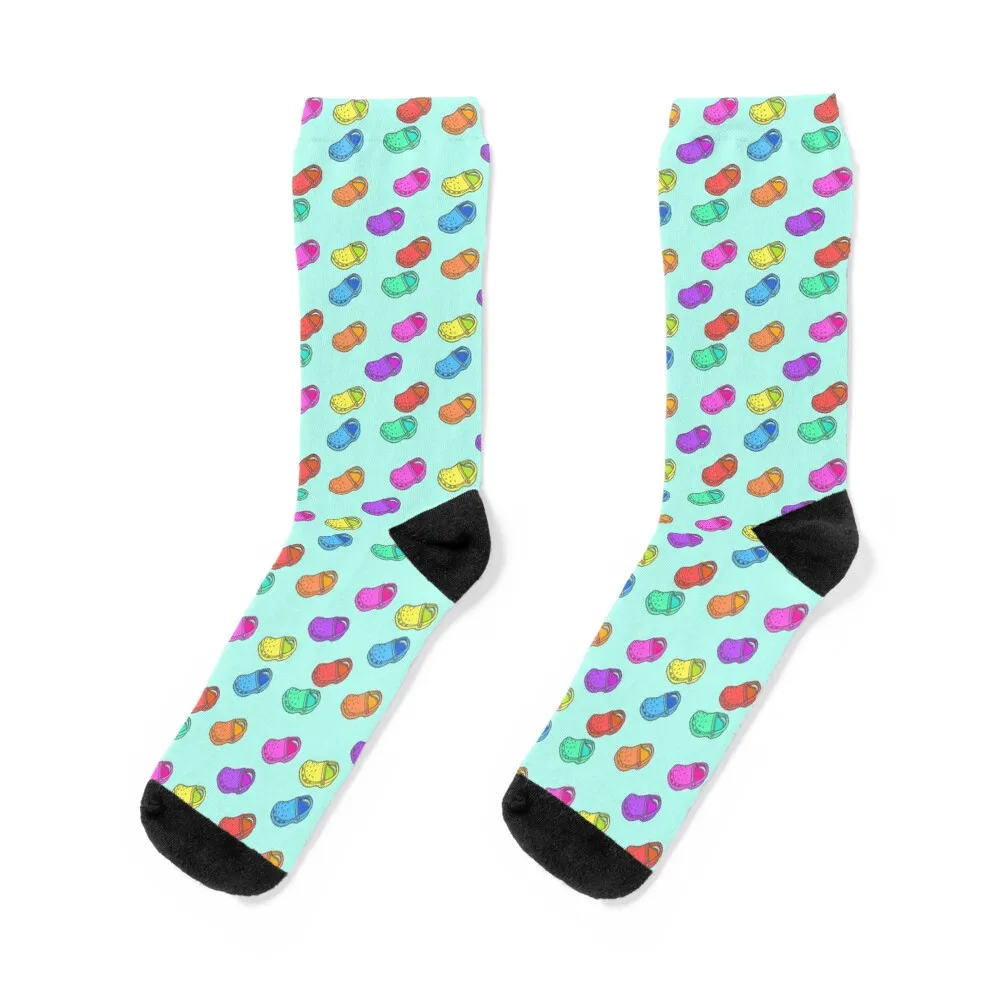 

Colorful Croc Shoes Pack Socks Non-slip christmas gift Socks Ladies Men's
