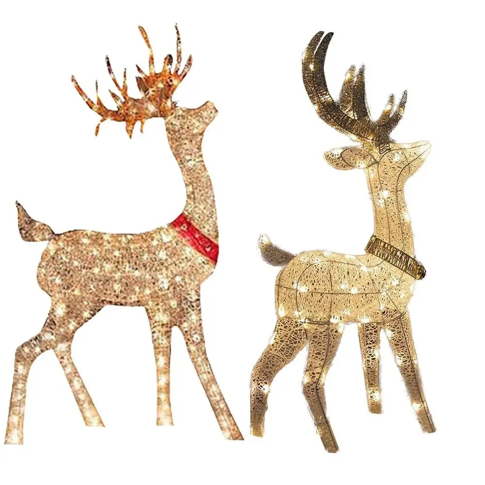 Christmas Light Deer Ornament Decor Light-Up Reindeer Indoor Outdoor LED Lights