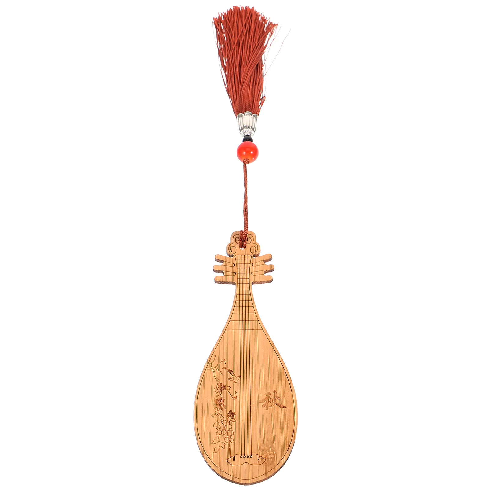 

Pipa Shape Wooden Bookmark Exquisite Musical Instrument Design Book Page Marking Tool Unique Chinese Style Reading Gift