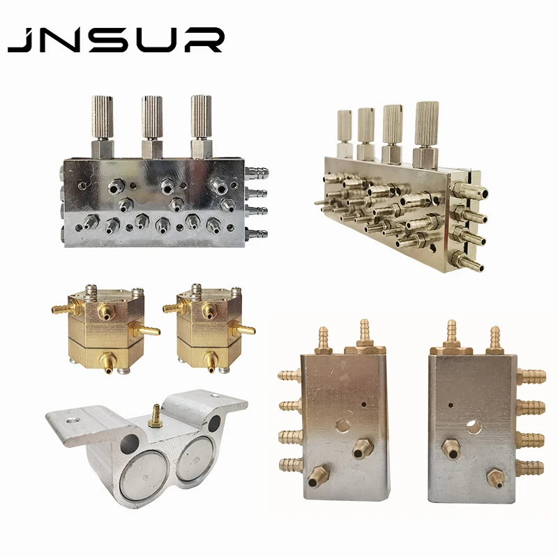 Dental Unit Air Brake/Hexagon Pressure Water Valve/Seperated Type/Diaphragm Valve 3 in1 4 in1 Copper Dentistry Chair Accessories