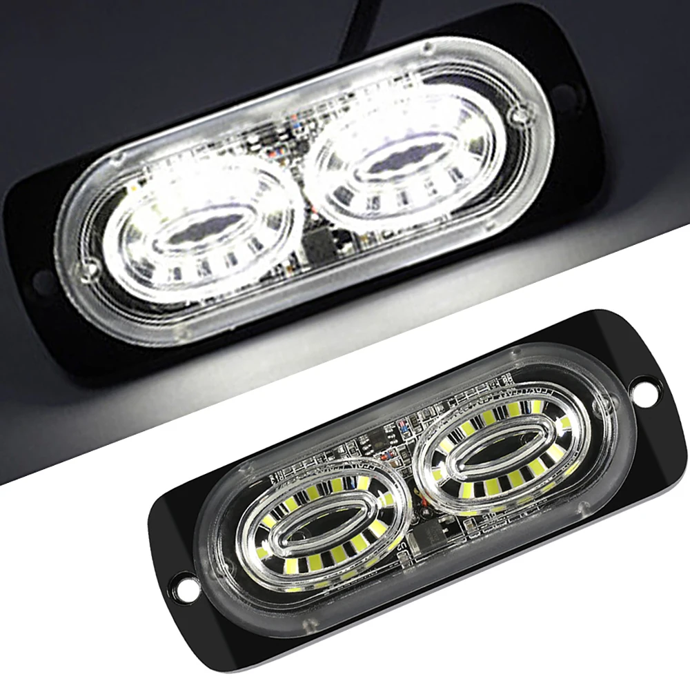 24 LED سيارة ستروب تحذير ضوء الجانب ماركر تحذير إشارة 12/24 فولت أضواء جانبية للطوارئ LED سيارة ستروب تحذير ضوء