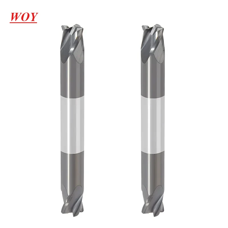 

WOY CNC Machining Center Tool HRC65 4-Flute Tungsten Steel Double End Milling Cutter For High Speed Machine Engraving