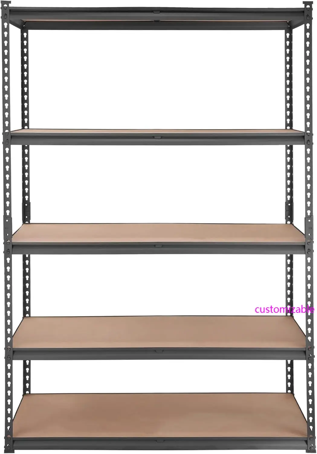 

Storage Shelving Unit, 5-Tier Adjustable, 2000 lbs Capacity, Heavy Duty Garage Shelves Metal Organizer Utility Rack, Black