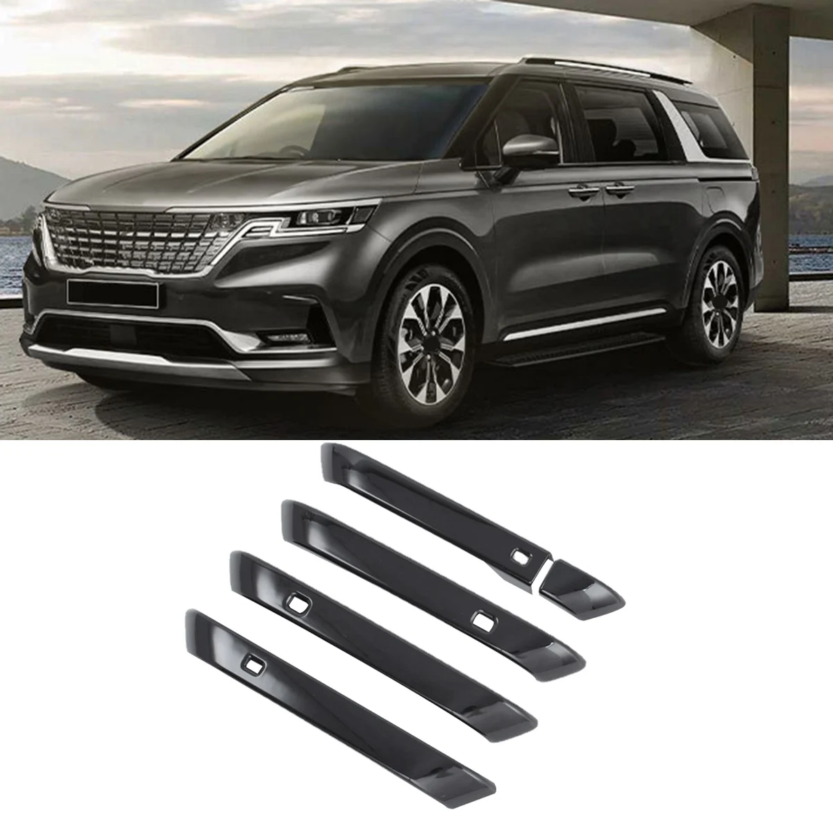

Внешняя дверная ручка автомобиля, накладка на панель, рамка для KIA Carnival 4 KA4 2020 2021 2022, автомобильные аксессуары