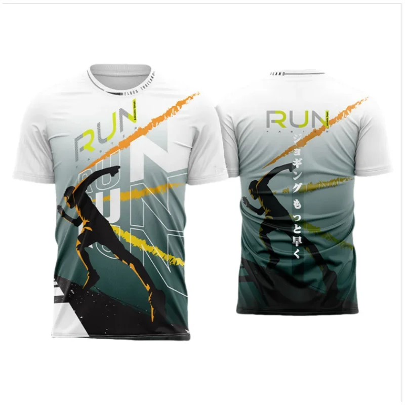 2026 Neues Herren-Lauf-Sport-T-Shirt Sommer Unisex Freizeit Kurzarm-Oberteil Outdoor Fitness Sport Schnelltrocknend Locker Y2K Kleidung