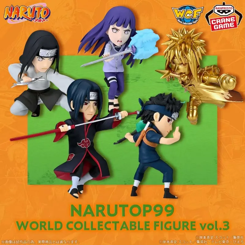 Bandai Original Banpresto NARUTO WCF NARUTOP99 VOL3 03 Uchiha Itachi Shisui Hyūga Neji Anime Figure Toys Model Doll Kid Toy Gift