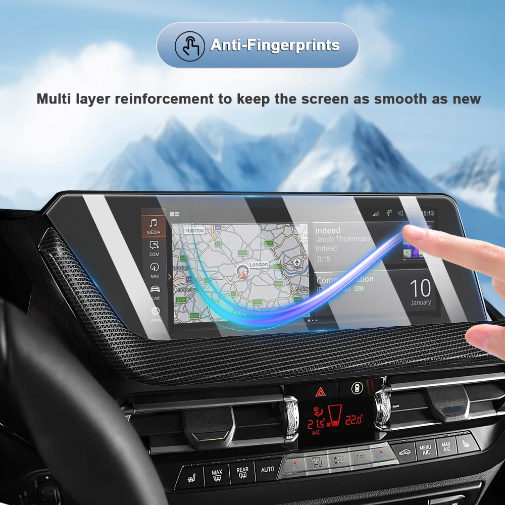 ماتي المضادة للوهج واقي للشاشة وحدة التحكم سيارة الملاحة شاشة LCD طبقة من البولي يوريثان مقاومة للخدش تجديد لسيارات BMW F40 Series 1 20-22 #3