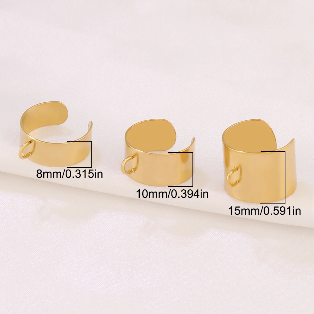 2 pièces 8/10/15mm en acier in - Ring Blank Adjustable avis et prix