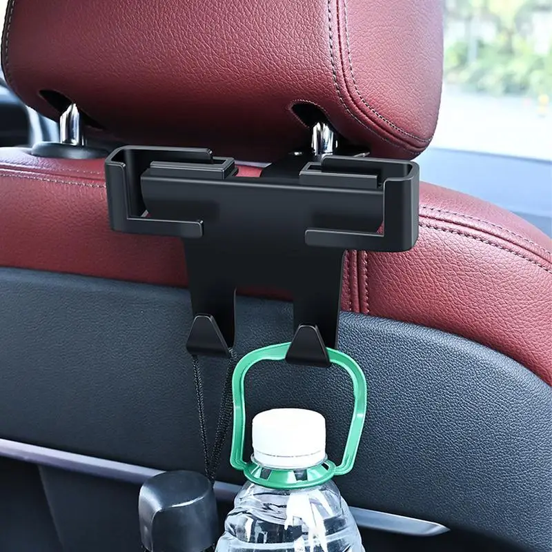 Car Headrest Phone Holder 2-in-1 Automotive Backseat Mount Vehicle Rear Organizer Multifunctional Bracket Car Interior