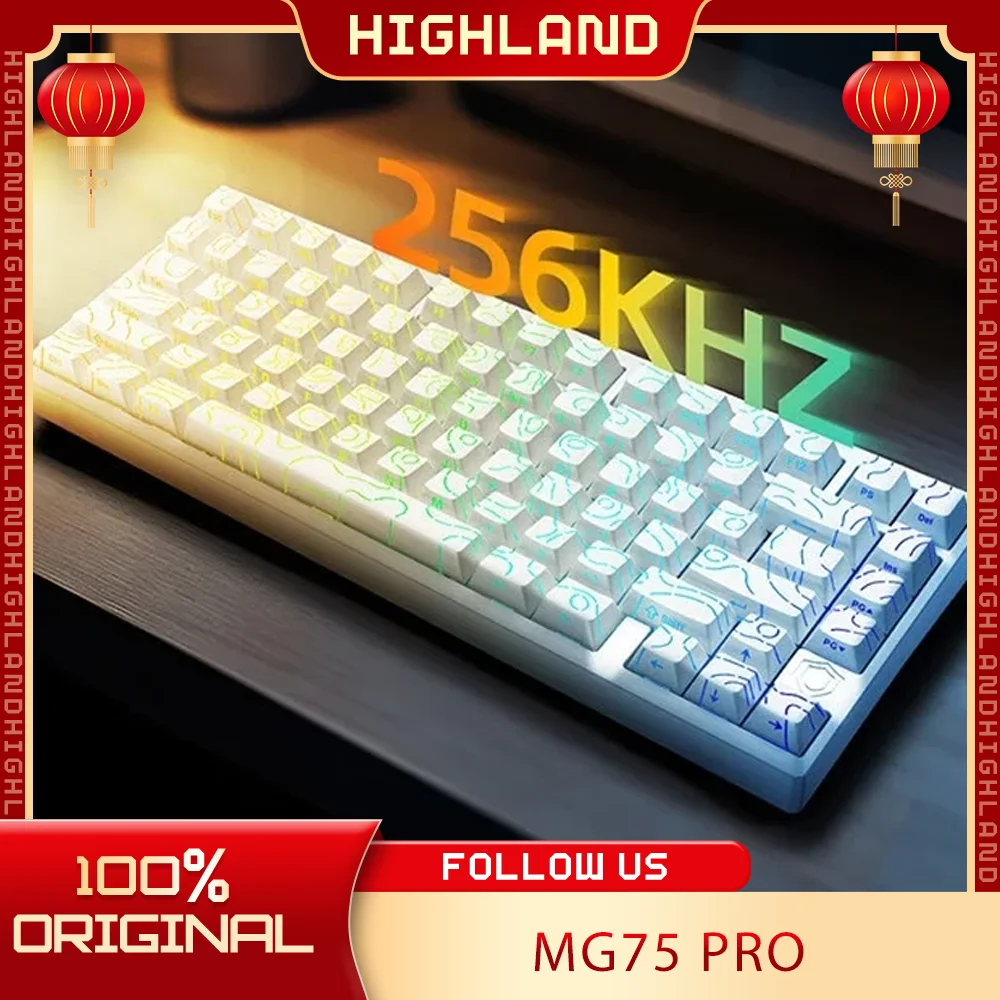 

IROK MG75 PRO magnetic switch Mechanical Keyboard Hot Swap aluminum Quick dismantling structure RT0.005 RGB custom for pc Gift