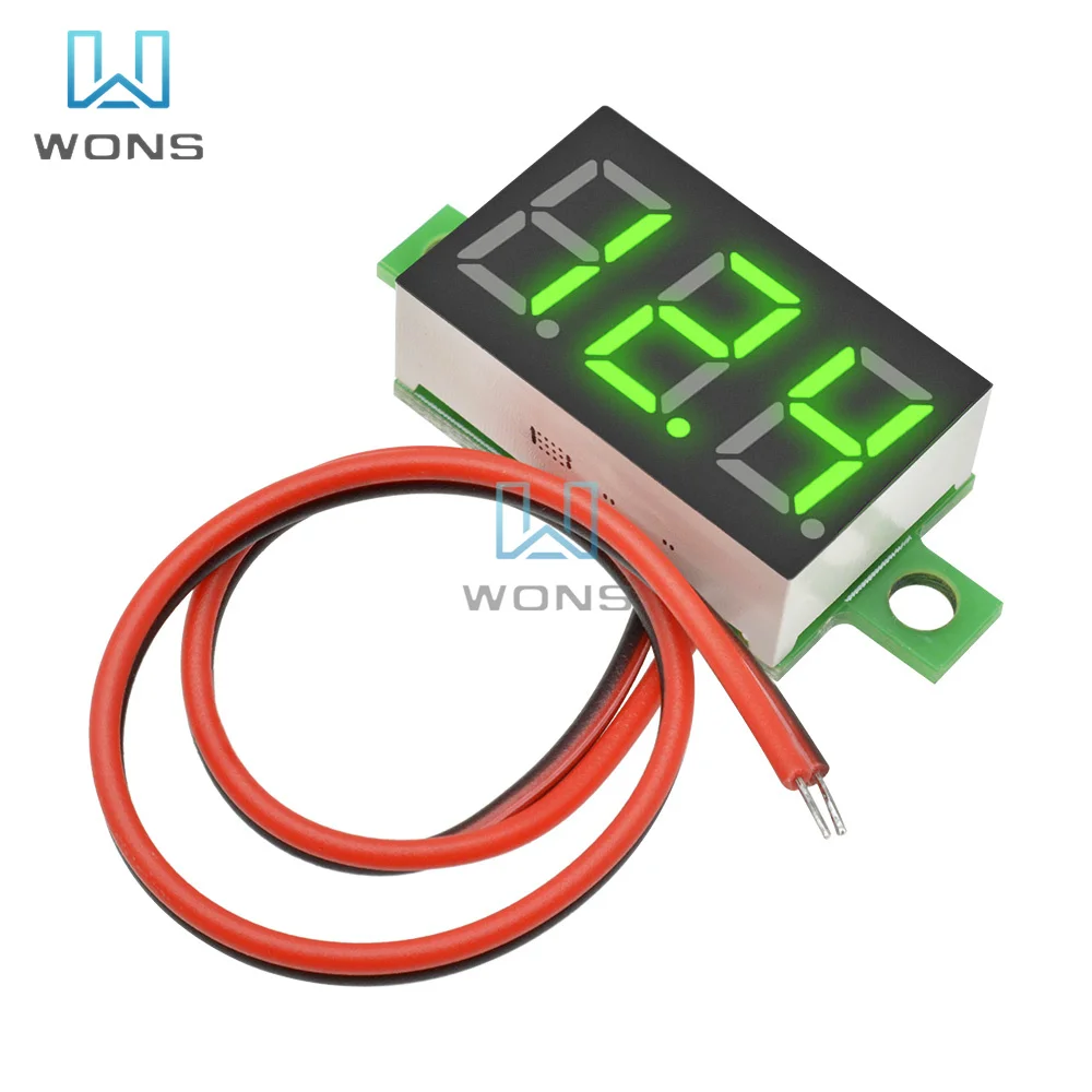 Voltmetro con Display a 3 cifre DC 0.36-32V da 4.7 pollici rosso/blu/Gree/bianco Mini LED Digital Panel Volt voltmetro Tester per misuratore di