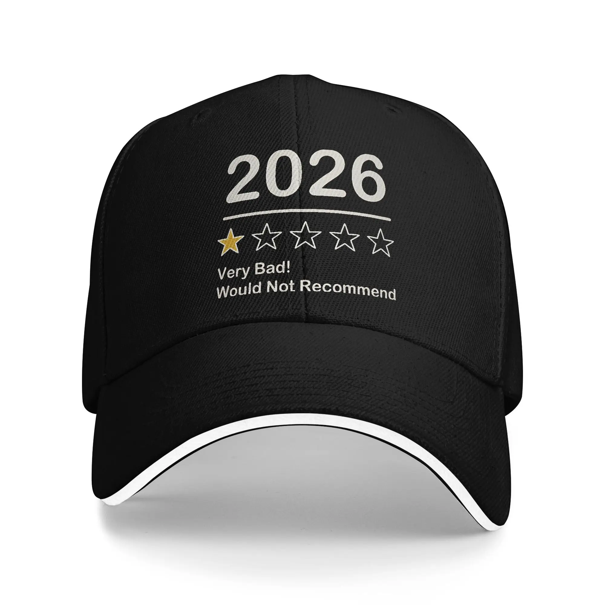 funny quote 2026 One Star Rating  Baseball Cap Casual  Sandwich Cap for Men Women Polyester Caps Hat Running Golf