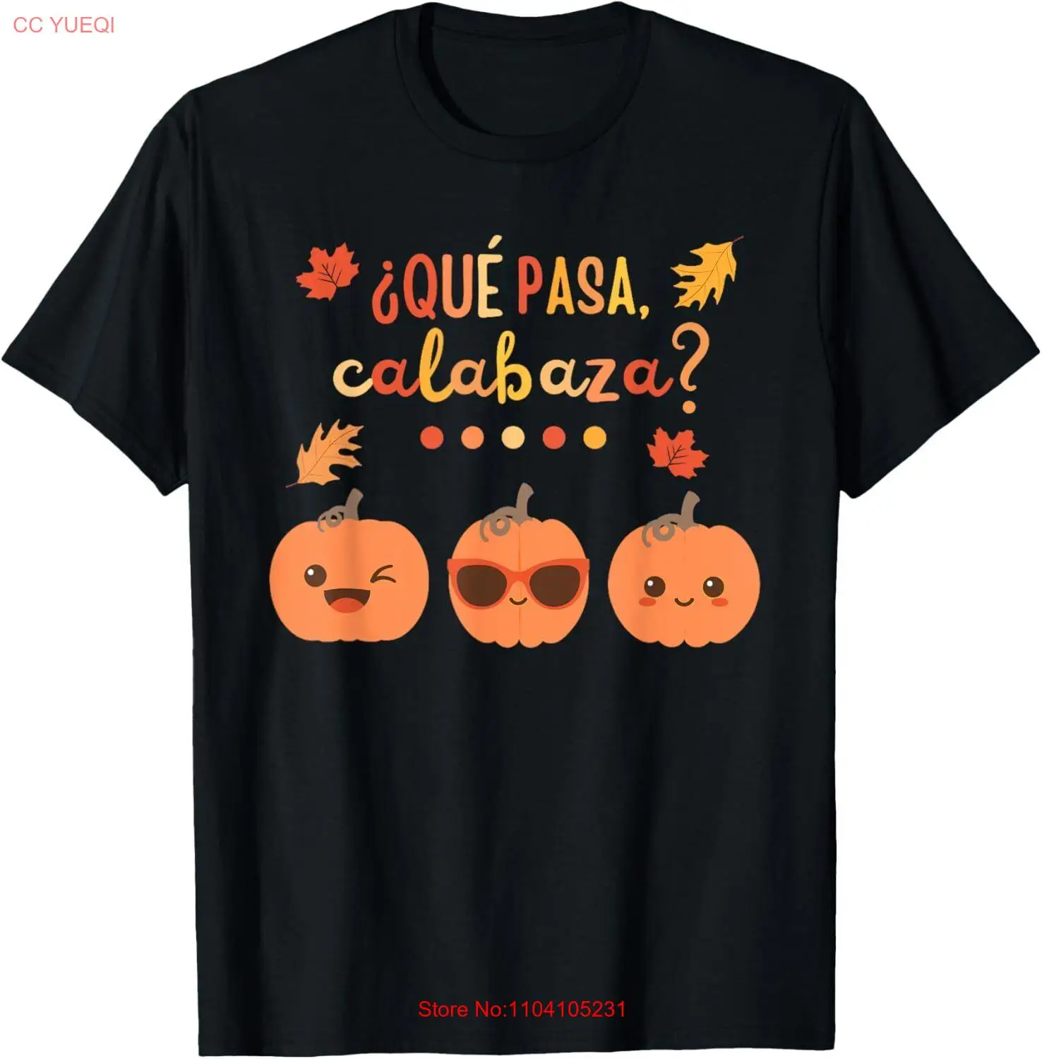 Que Pass Calabaza Тыква Испанский учитель Осенняя футболка на День Благодарения с капюшоном