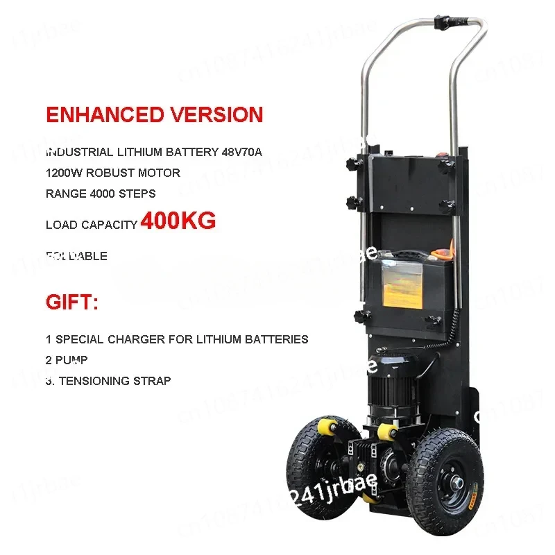 

Vehicle Goods Trolley 400kg Electric Stair Climbing Machine Folding Cart Mobile Tool