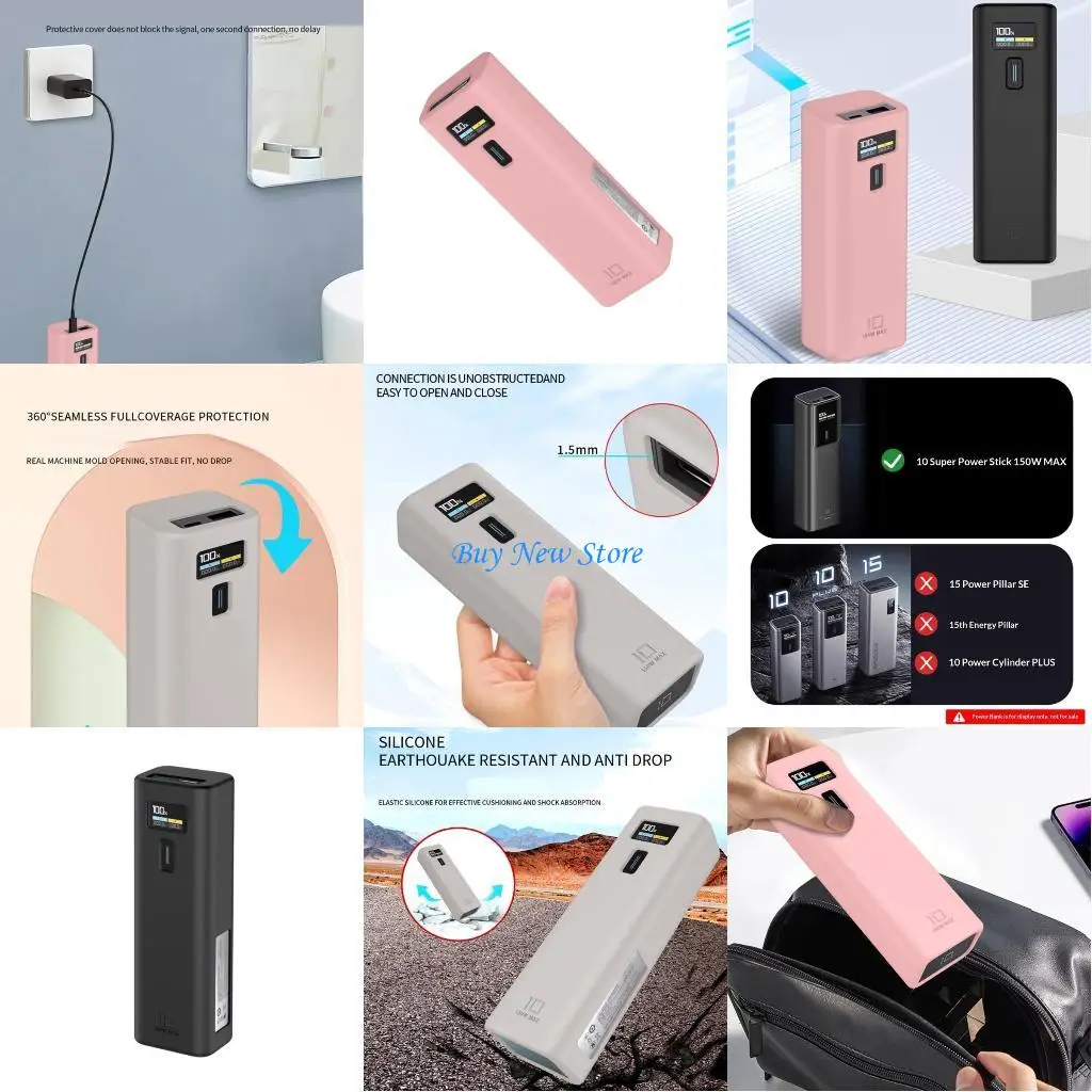 

20CE Protective Silicone Skin Cover for Battery Pack Shockproof Case Charging Adapter Sleeve Protector