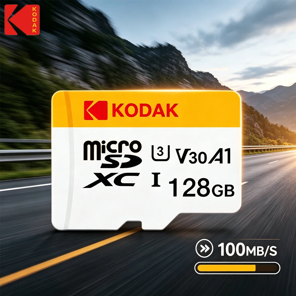 

Оригинальная карта памяти KODAK Micro SD 128 ГБ 64 ГБ 32 ГБ Class 10 UHS-I U3 V30 A1 4K TF для камеры, телефона, камеры видеонаблюдения