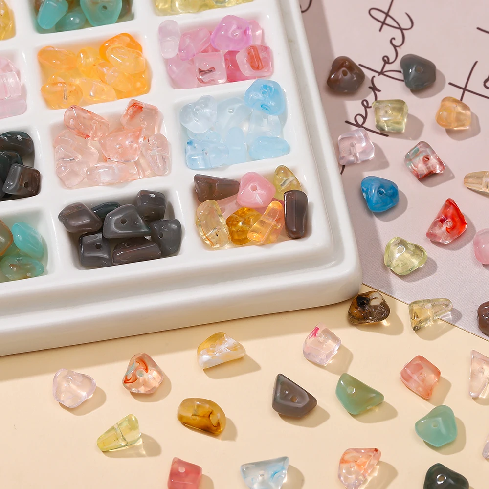 20 Pz 4-12mm Acrilico Multicolor Forma Irregolare Imitazione Perline di Pietra Per Il Braccialetto FAI DA TE Collana Creazione di Gioielli Accessori