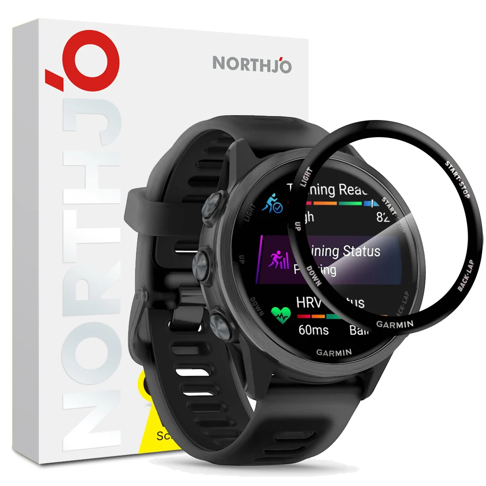 

NORTHJO для Garmin Forerunner 570 42 мм Защитная пленка для экрана PMMA против царапин с черным краем, пленка для часов HD Clarity, устойчивая к истиранию