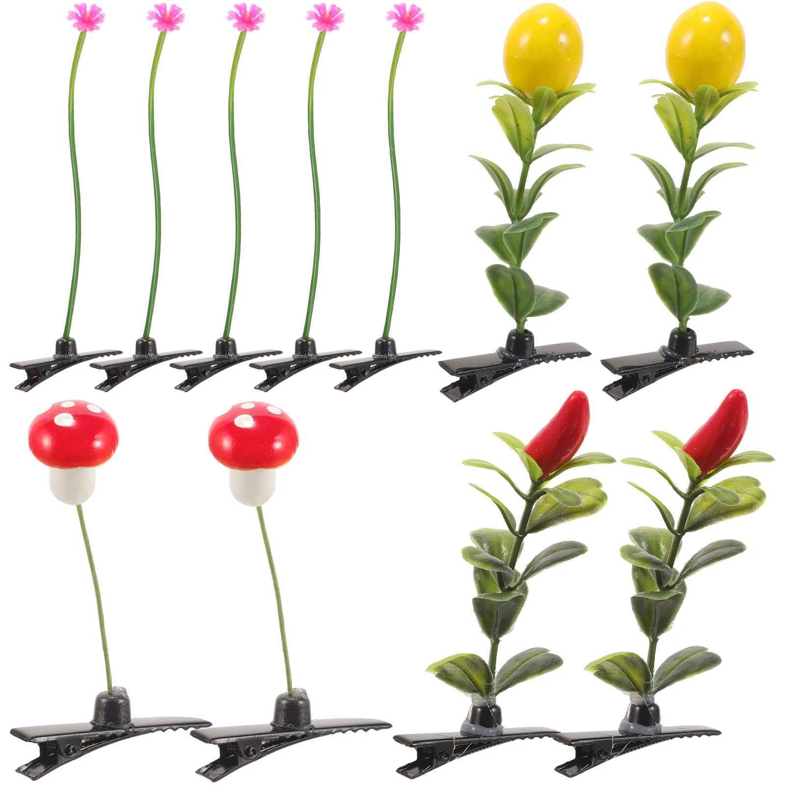 

30pcs Simulation Plant Clip Lightweight Grass Hair Clips Cute Barrettes For Festival Hair Accessories Decor
