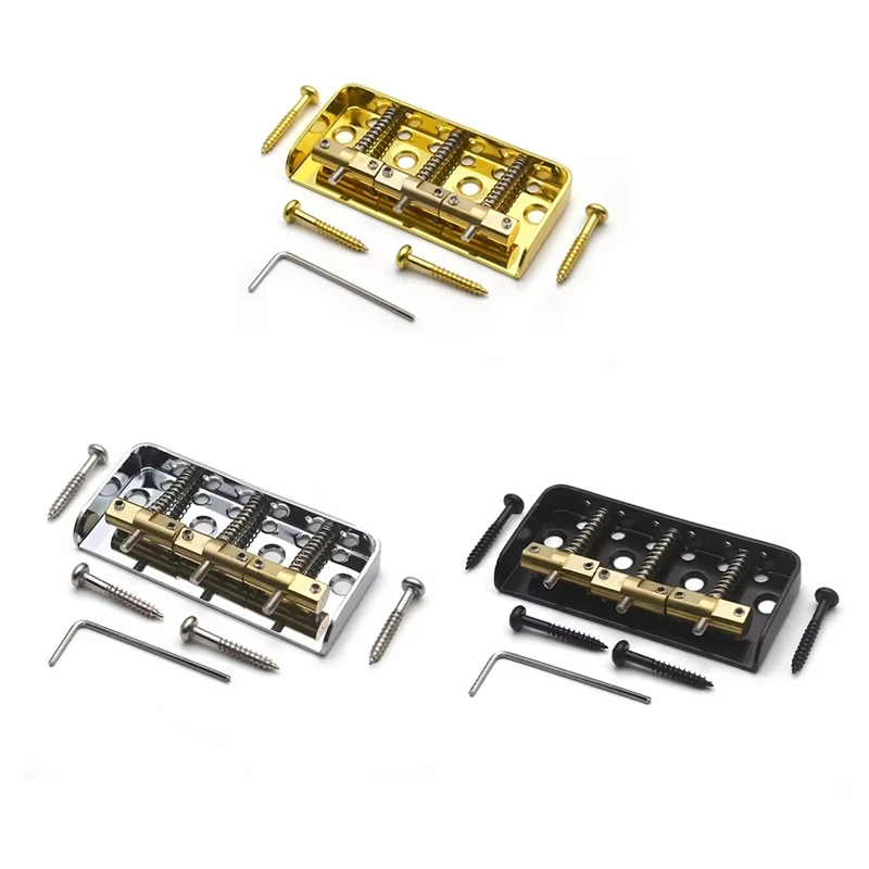 Short Guitar Bridge Dual Load Guitar Bridge With Cut-Down Sides With Compensated Brass Saddles For TL Guitar