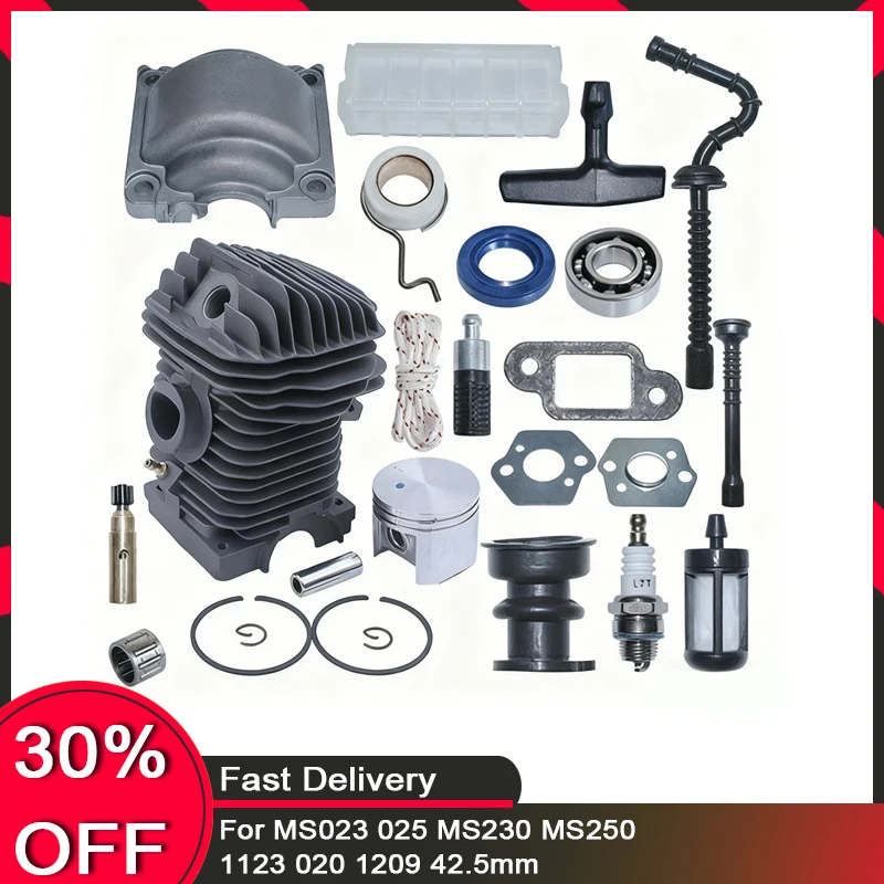 

Cylinder Piston Kit Fits MS023 025 MS230 MS250 1123 020 1209 42.5mm