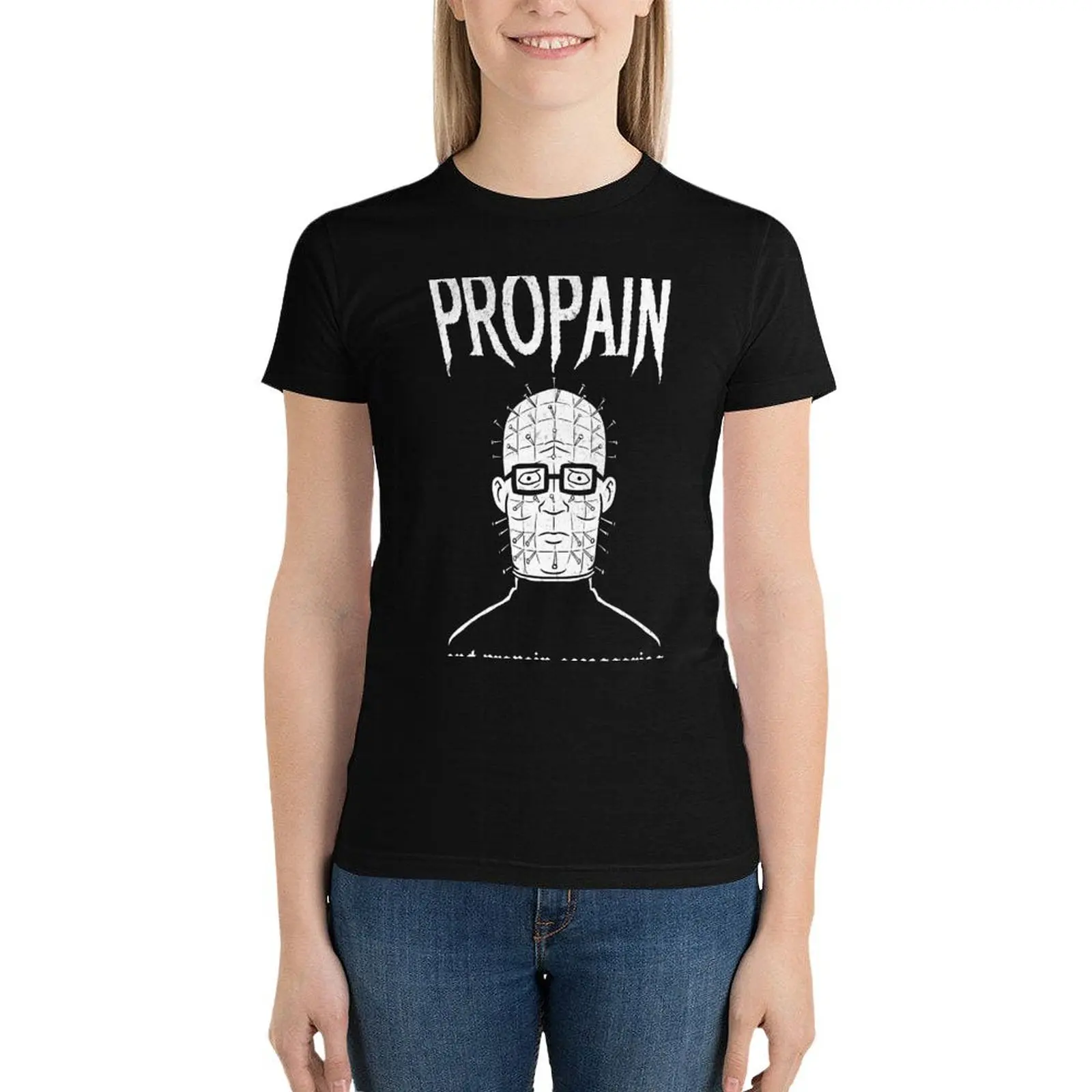 Propain-Camisetas personalizadas para mulheres, peso pesado, ajuste solto, Lady Clothes, tamanhos personalizáveis