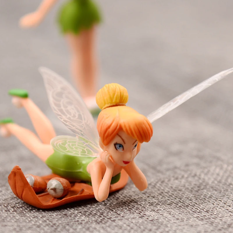 6 stks/set Anime Tinkerbell Sprookjes Meisjes Tinker Bell PVC Actiefiguren Speelgoed