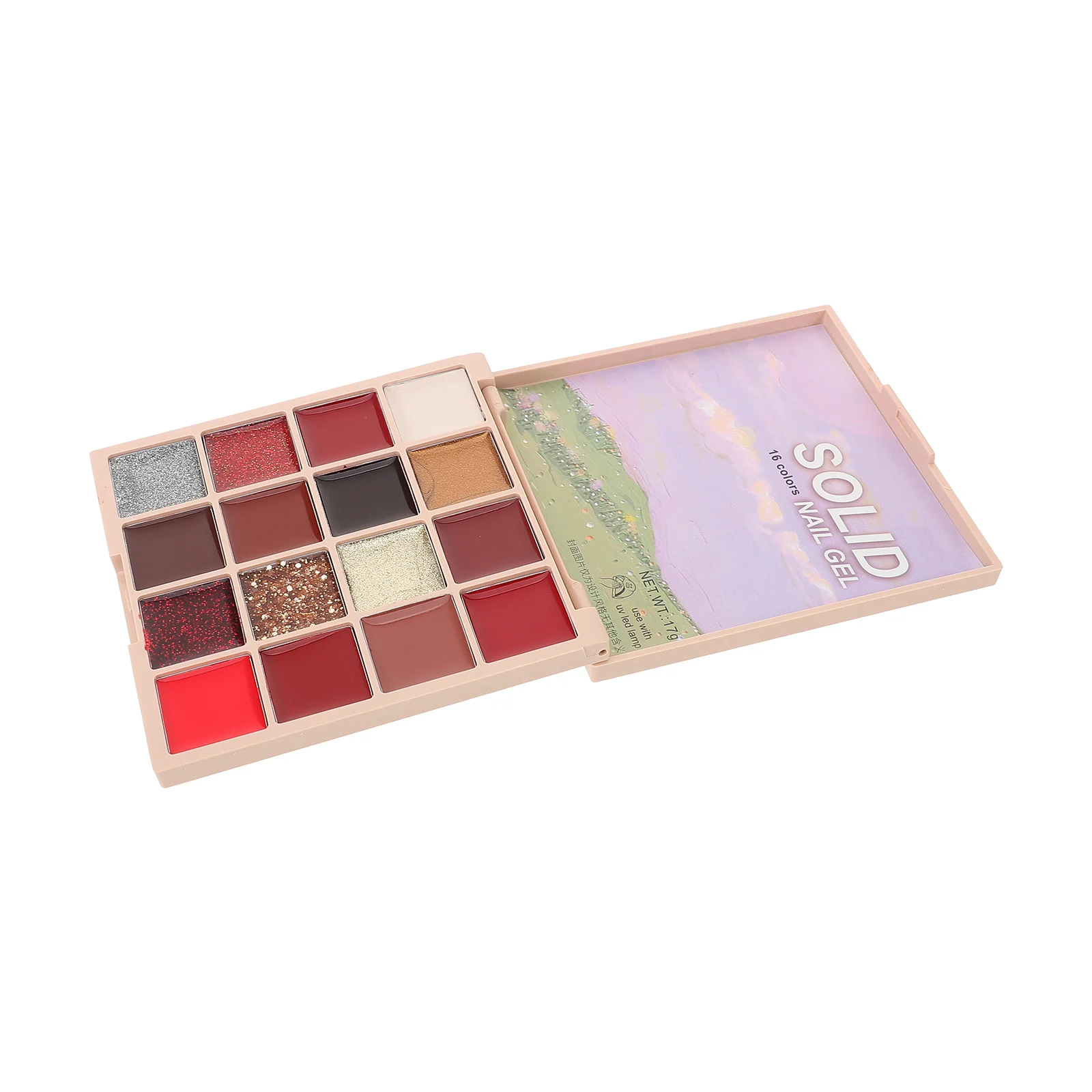 

3D Art Set Eye Shadow Palette 1 Box Ultra-Long-Lasting Solid Glue Gel Polish Replacement For Manicure Diy Decor Salon