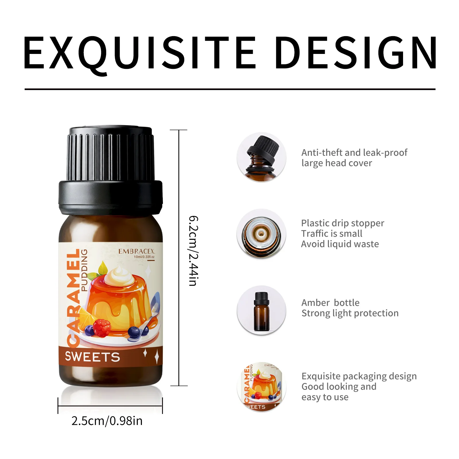 10ml Caramel Pudding Fragrance Oils For Candles,Humidifiers,Aroma Diffusers Gift Women
