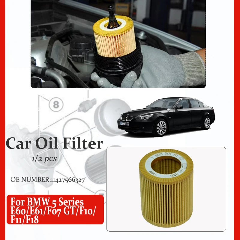 

Car Fuel Filter For BMW 5 Series E60 E61 F07 GT F10 F11 F18 2004~2016 1142756632 High Quality Oli Solvent Filter Car Accessories