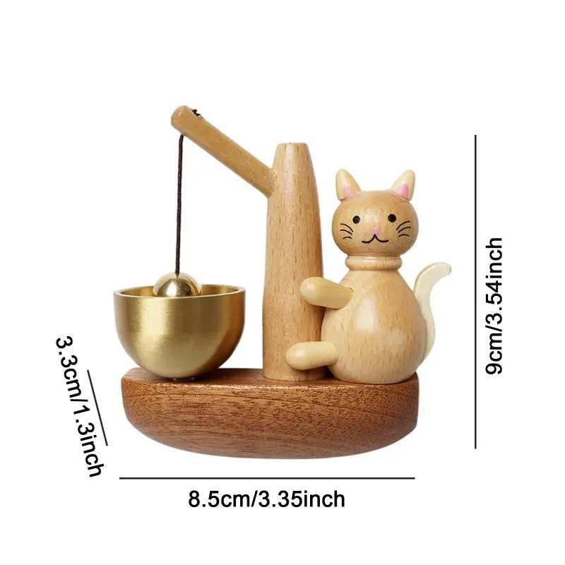 Japanese Door Bell Wooden Wind Chimes Wireless Doorbell Entrance Door Bell Decorative Wind Bell for Home Opening Home Decoration