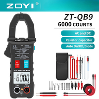 ZOYI Digital Clamp Meter 600A Current True RMS Smart Plier ammeter Auto Rang 6000 Multimeter DC AC Voltage Hz Ohm NCV Tester