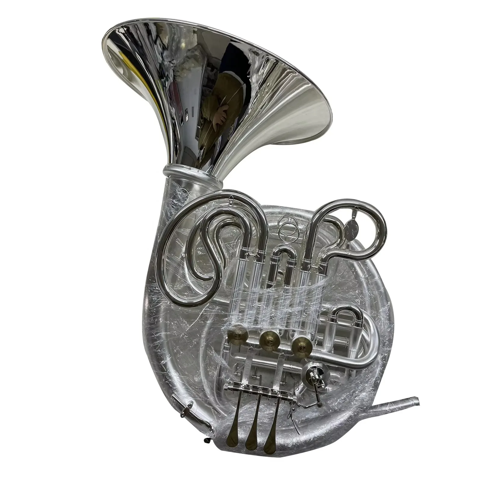 OEM Production High Level Standard Silver Plated Finished 4 Double French Horn