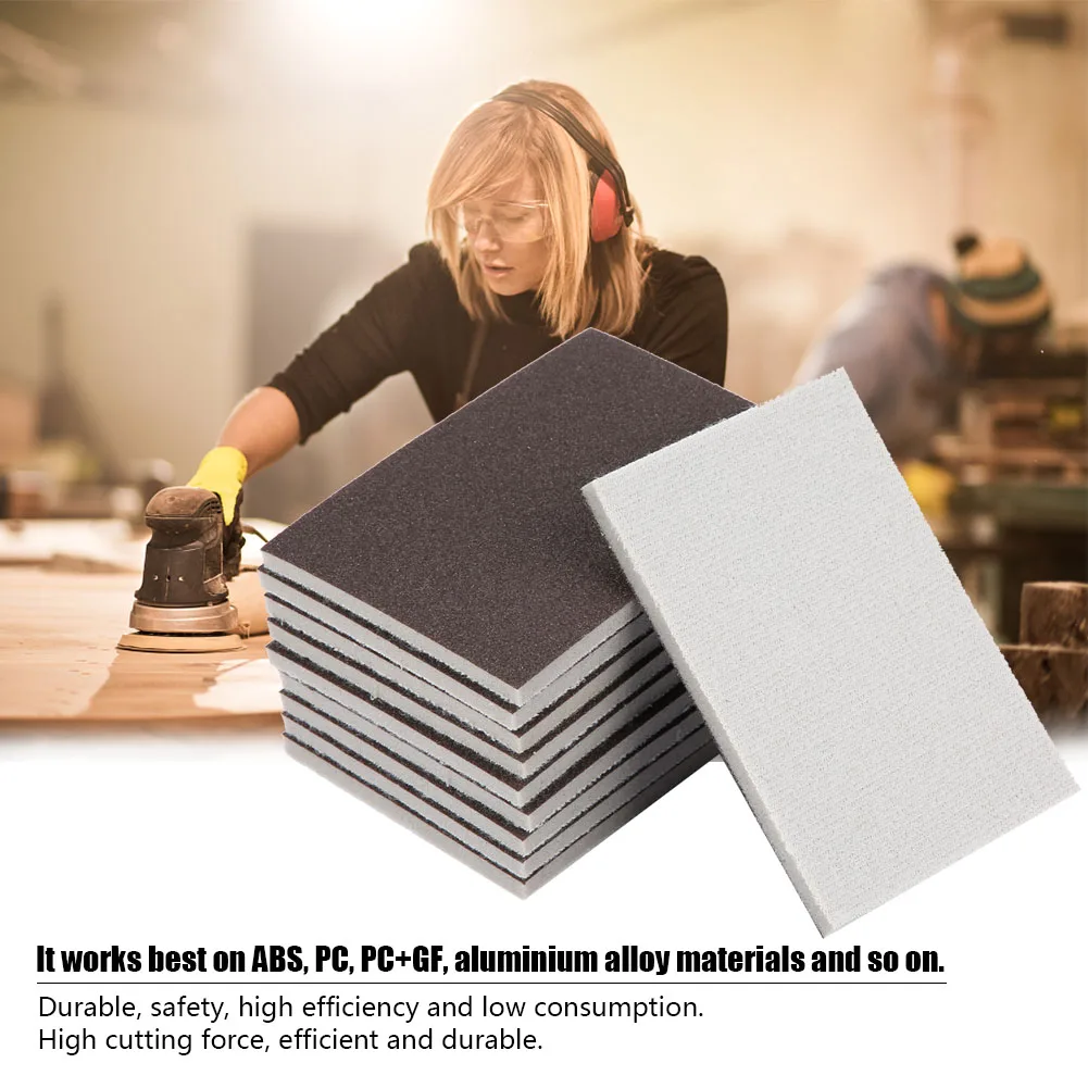 

10 шт., губчатая наждачная бумага, зернистость 120/180/240, шлифовальная бумага для тонкой полировки, полировальная бумага, шлифовальная бумага, наждачная бумага, шлифовальная бумага