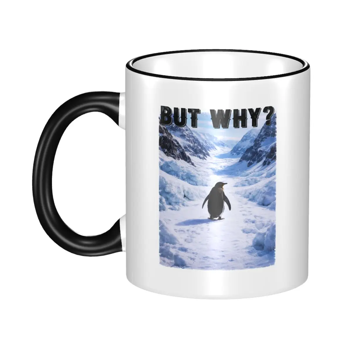 

2025 Nihilist Penguin But Why Merch Mugs Funny Coffee Cup