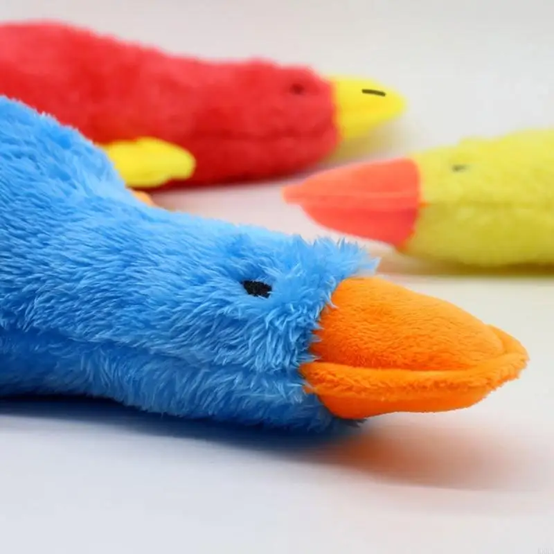 Kxra Dog Plush Sipeak фаршированные щенки Жетья игрушка мягкая шкура и искать для очистки зубов в стиле белой утки