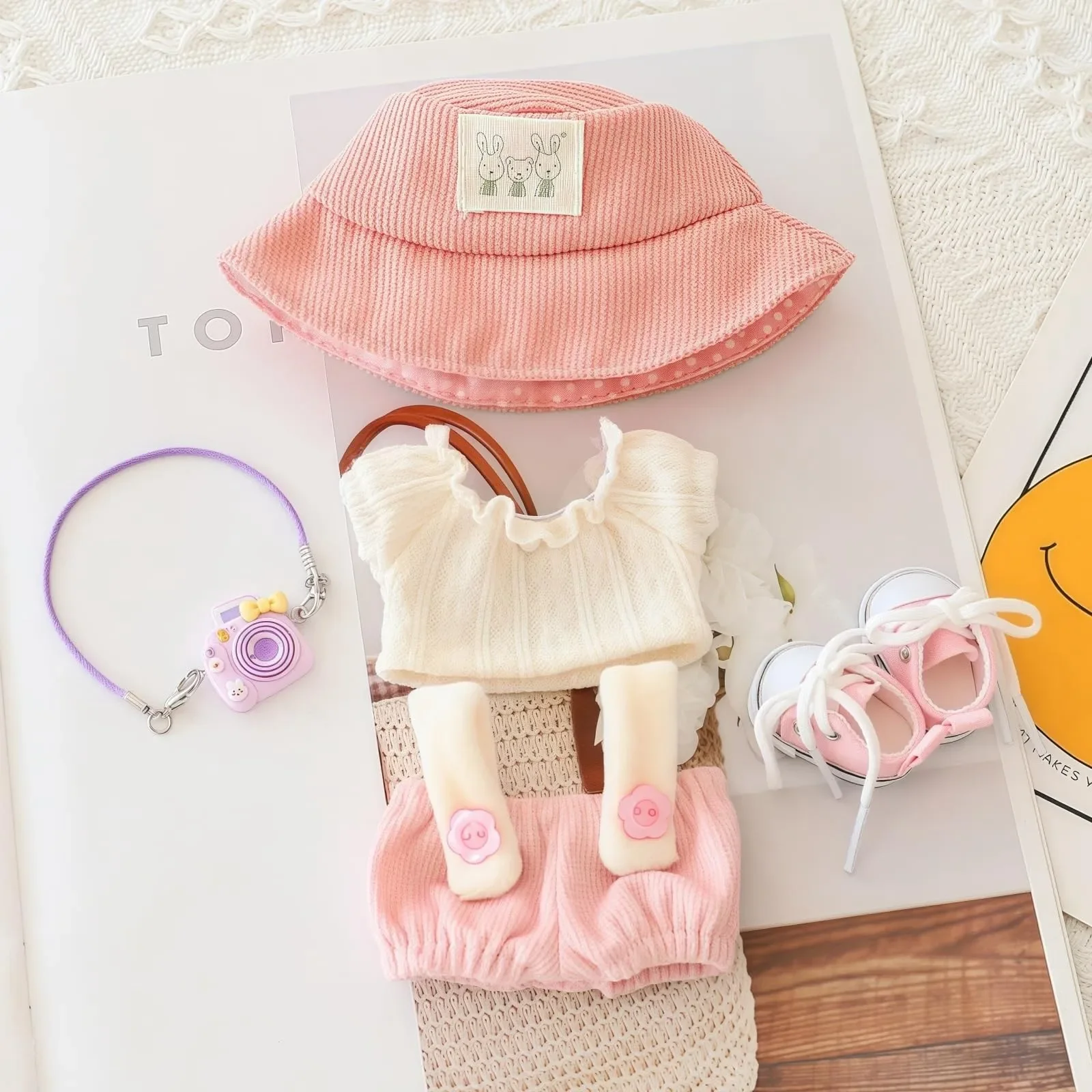 

5 стилей, костюм на подтяжках для куклы Labubu 17 см, универсальный цветной наряд, аксессуары для кукол, модный дизайн, милый комплект с литом